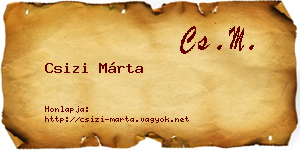 Csizi Márta névjegykártya